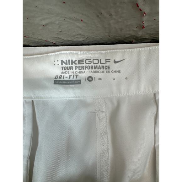 Nike Golf Tour Performance Dri-Fit White Flat Front Mens Shorts Outdoor Size 40 - Picture 3 of 3